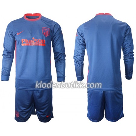 Atlético Madrid Barn Bortedraktsett 2020-2021 Langermet (+ Korte bukser)